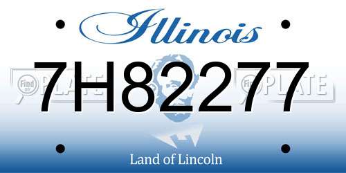 7H82277 Illinois License Plate