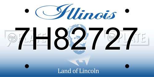 7H82727 Illinois License Plate