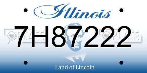 7H87222 Illinois License Plate