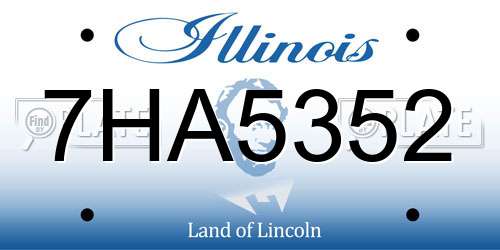 7HA5352 Illinois License Plate