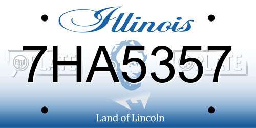 7HA5357 Illinois License Plate