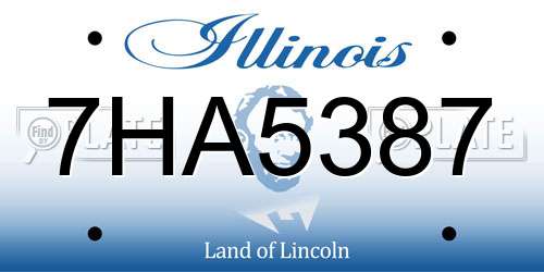 7HA5387 Illinois License Plate