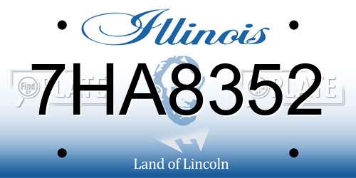 7HA8352 Illinois License Plate
