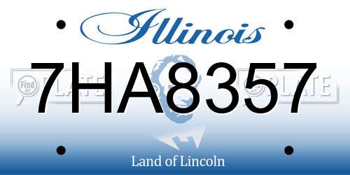 7HA8357 Illinois License Plate