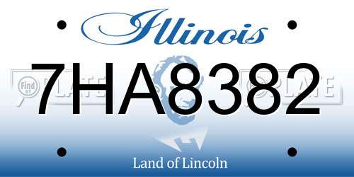 7HA8382 Illinois License Plate