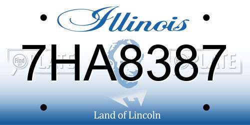 7HA8387 Illinois License Plate