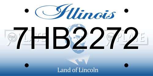 7HB2272 Illinois License Plate