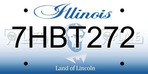 7HBT272 Illinois License Plate