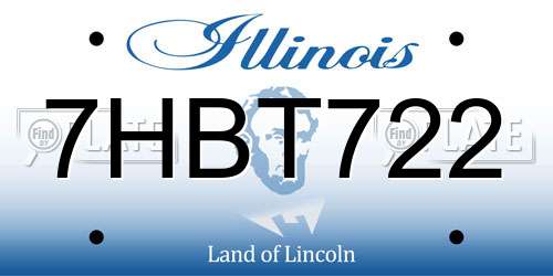 7HBT722 Illinois License Plate