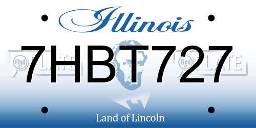 7HBT727 Illinois License Plate