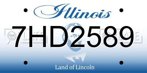 7HD2589 Illinois License Plate