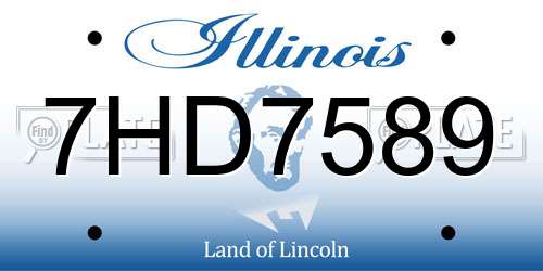 7HD7589 Illinois License Plate