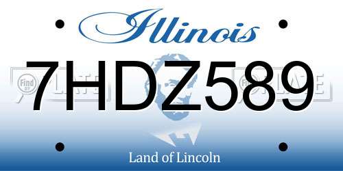 7HDZ589 Illinois License Plate