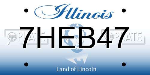 7HEB47 Illinois License Plate