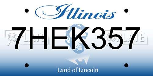 7HEK357 Illinois License Plate