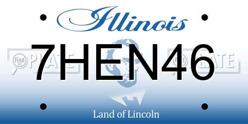 7HEN46 Illinois License Plate