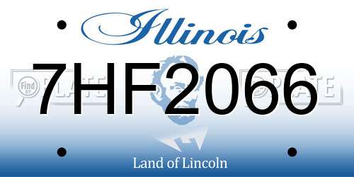 7HF2066 Illinois License Plate
