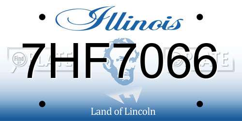 7HF7066 Illinois License Plate