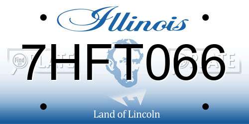 7HFT066 Illinois License Plate