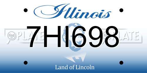 7HI698 Illinois License Plate