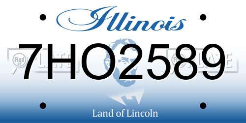 7HO2589 Illinois License Plate
