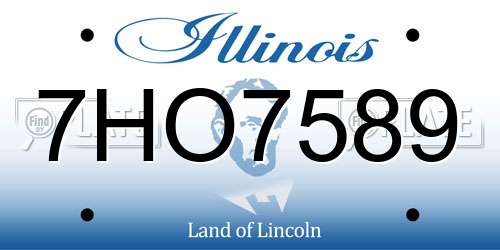 7HO7589 Illinois License Plate