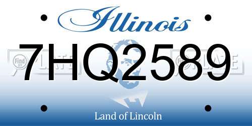 7HQ2589 Illinois License Plate