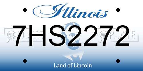 7HS2272 Illinois License Plate