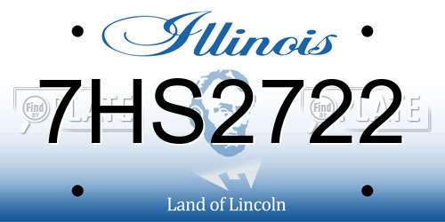 7HS2722 Illinois License Plate