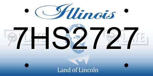 7HS2727 Illinois License Plate