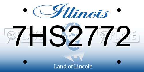 7HS2772 Illinois License Plate