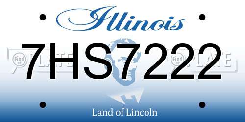7HS7222 Illinois License Plate