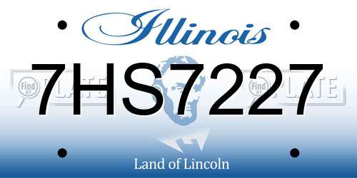 7HS7227 Illinois License Plate
