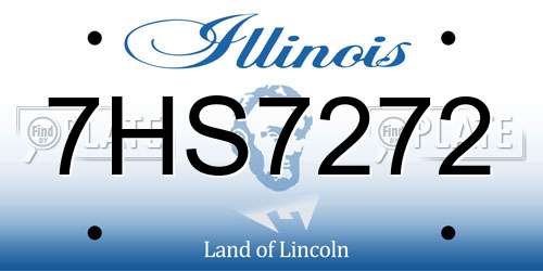 7HS7272 Illinois License Plate