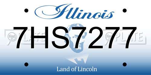 7HS7277 Illinois License Plate