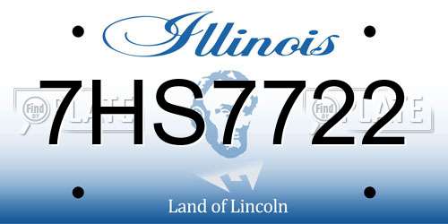 7HS7722 Illinois License Plate
