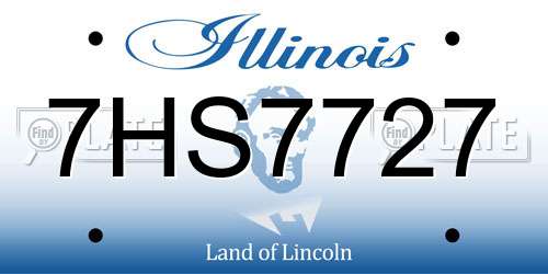 7HS7727 Illinois License Plate