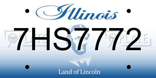 7HS7772 Illinois License Plate