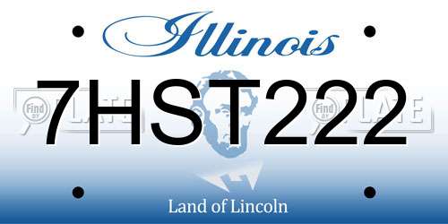 7HST222 Illinois License Plate