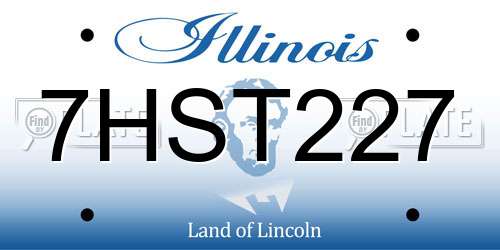 7HST227 Illinois License Plate