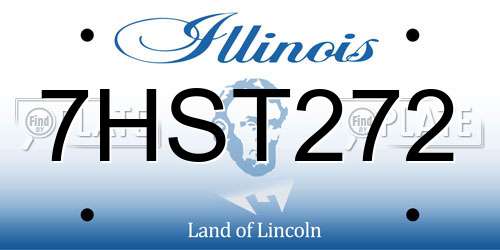 7HST272 Illinois License Plate