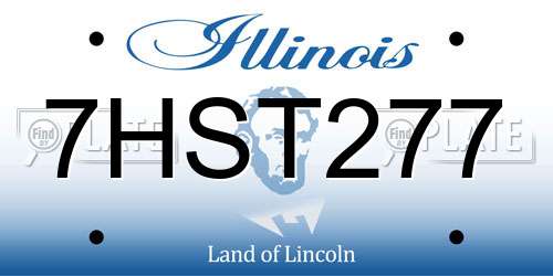 7HST277 Illinois License Plate