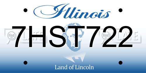 7HST722 Illinois License Plate