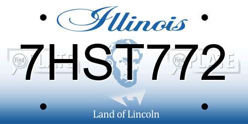 7HST772 Illinois License Plate