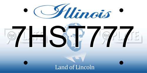 7HST777 Illinois License Plate
