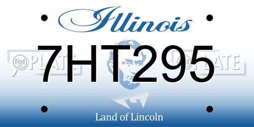 7HT295 Illinois License Plate