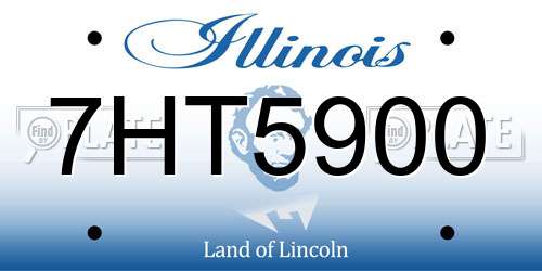 7HT5900 Illinois License Plate