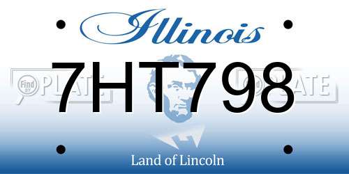 7HT798 Illinois License Plate