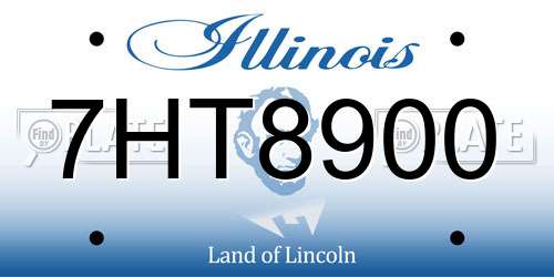 7HT8900 Illinois License Plate