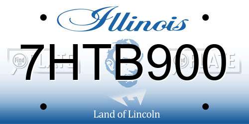 7HTB900 Illinois License Plate